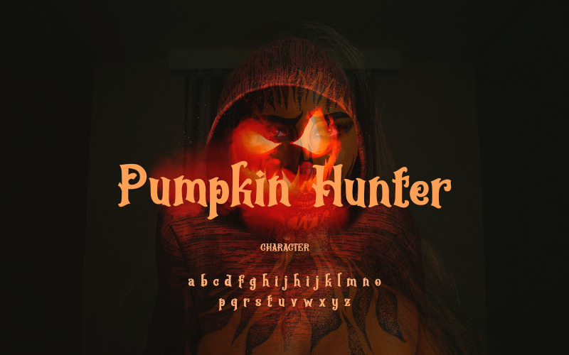 Hunter Hellowen texturált betűtípus