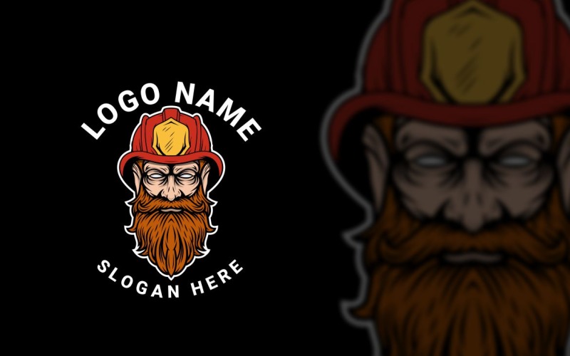 La conception du logo graphique des pompiers