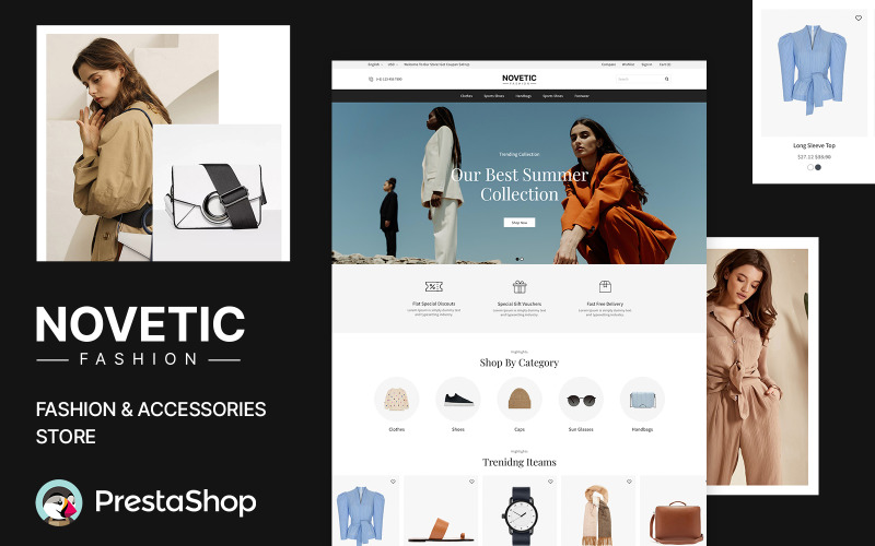 Novetic - Clothes, Shoes and Accessories PrestaShop Theme
