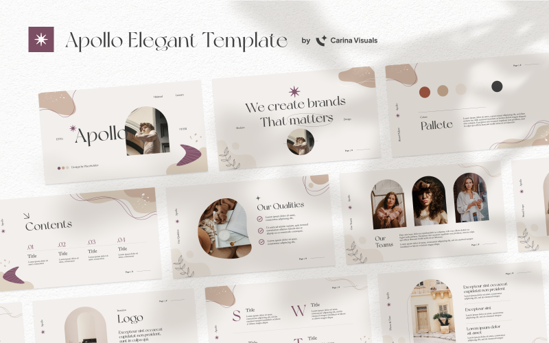 Apollo Elegancki minimalny szablon Powerpoint