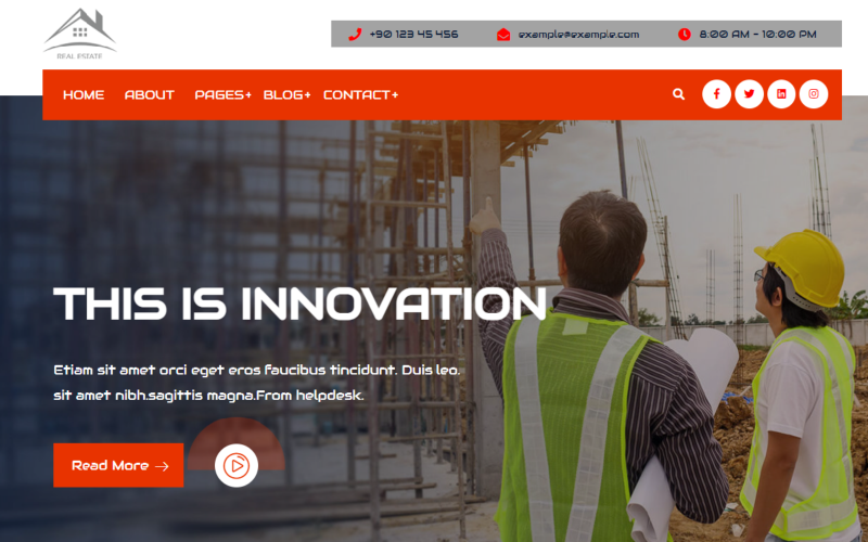 Bikor - Konstruktion och arkitektur WordPress-tema