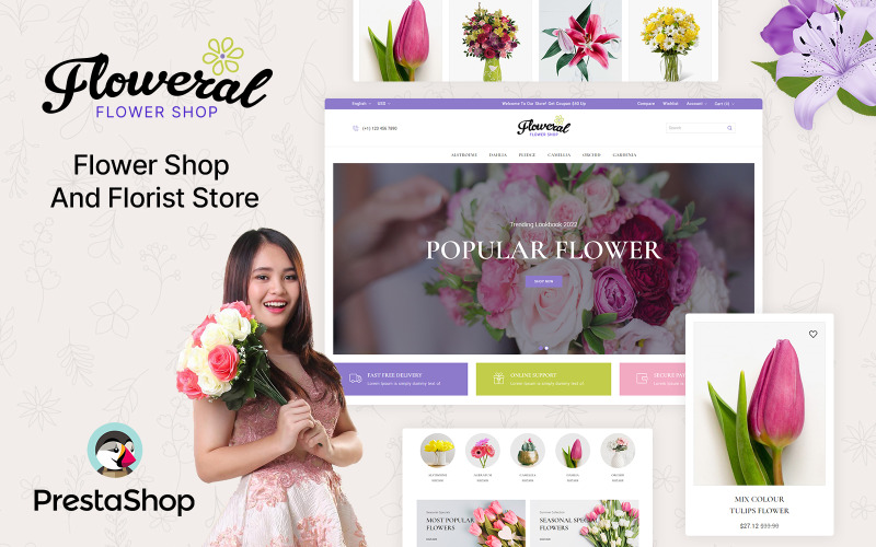Floweral - Flower and Gift PrestaShop Theme