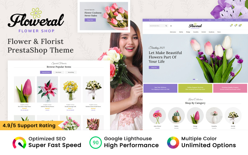 Floweral - Thème PrestaShop Fleur et Cadeau