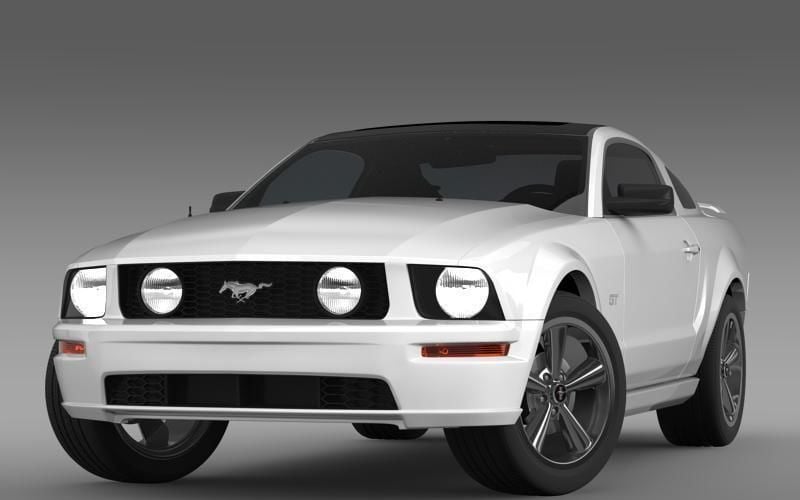 Ford Mustang teto de vidro GT 2009 Modelo 3D
