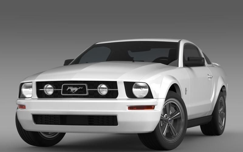 Ford Mustang V6 Pony 2006 3D Model