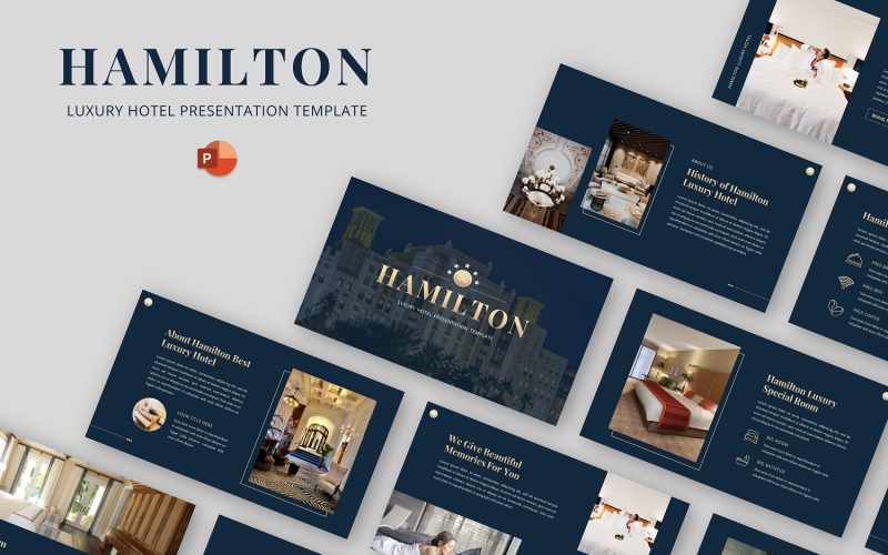 Hamilton - Powerpoint-sjabloon voor luxe hotels