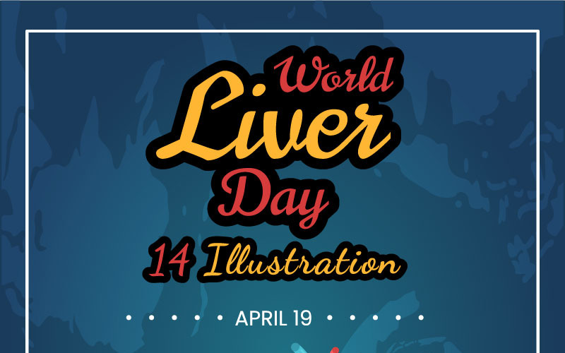 14 Día Mundial del Hígado Ilustración