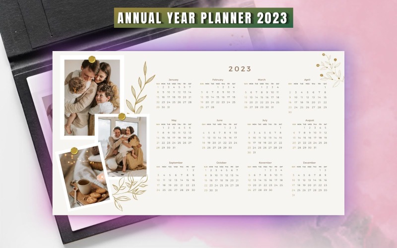 Planner annuale 2023 Formato pronto per la stampa
