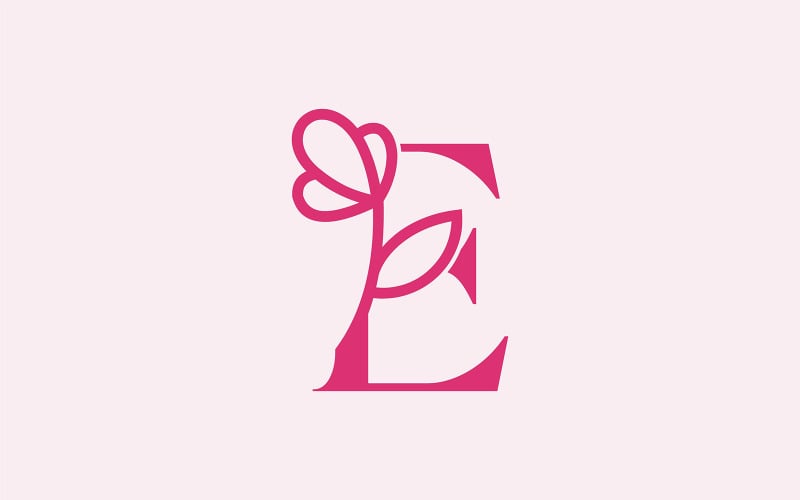 Bella moda bellezza Logo lettera E