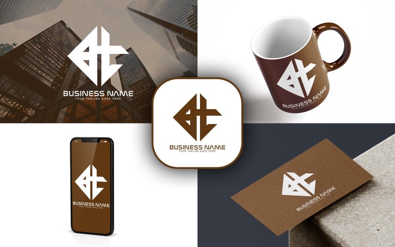 Création de logo professionnel BT Letter pour votre entreprise - Identité de marque