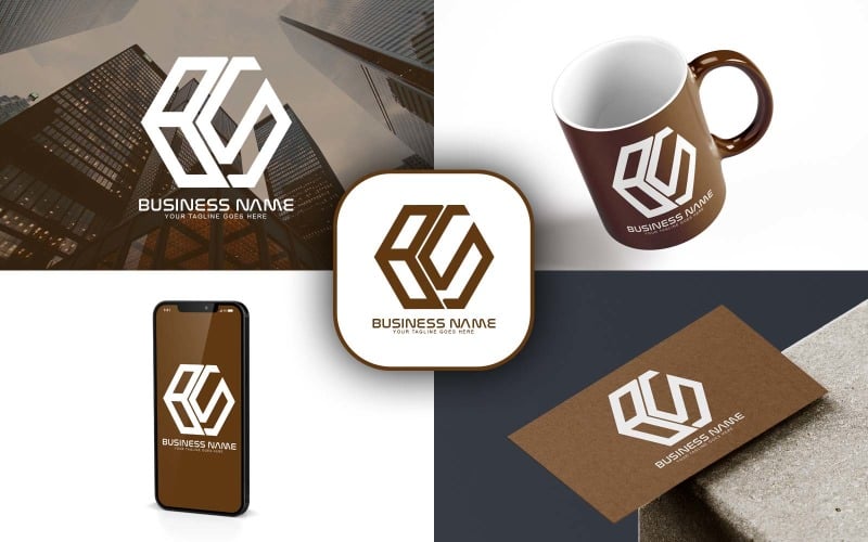 Design profissional de logotipo de letra BS para sua empresa - identidade de marca