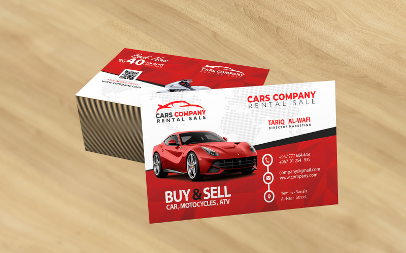 Red-Car Rental-Visitenkarte