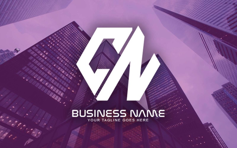 Design profissional de logotipo de letra CN para sua empresa - identidade de marca