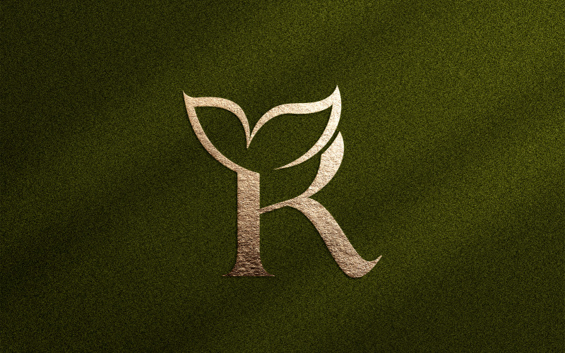 Floral Beauty Logo Leaf Natural Letter R - TemplateMonster