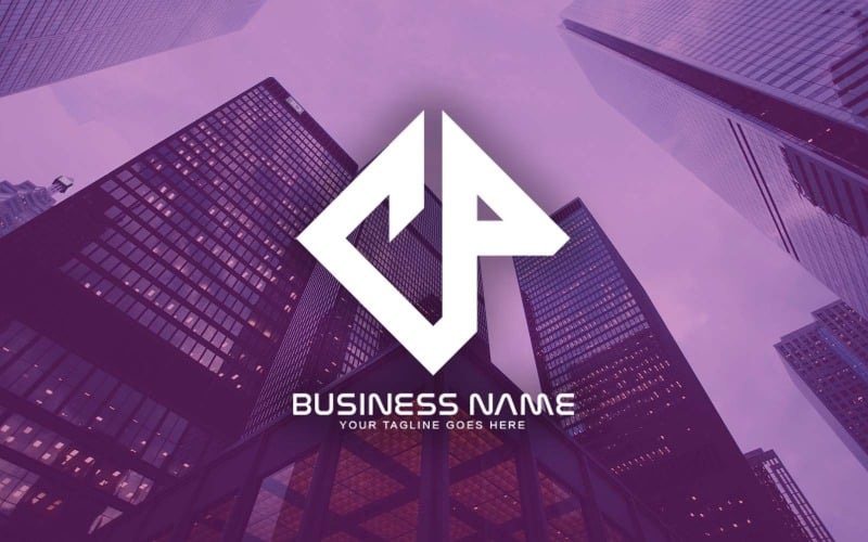 Professioneel CP-letterlogo-ontwerp voor uw bedrijf - merkidentiteit