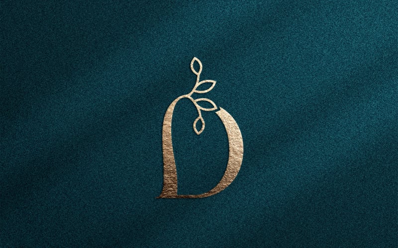 Rose Gold természet levélkorona szépség logója D