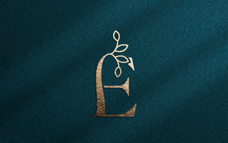 Rose Gold Nature Leaf Crown Beauty Logo E