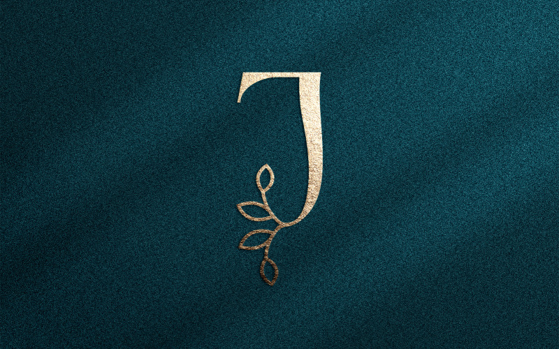 Rose Gold Nature Leaf Crown Beauty Logo J