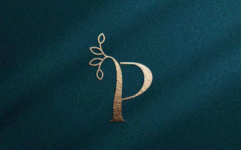 letter P inside the shield with crown | Logo Template by LogoDesign.net