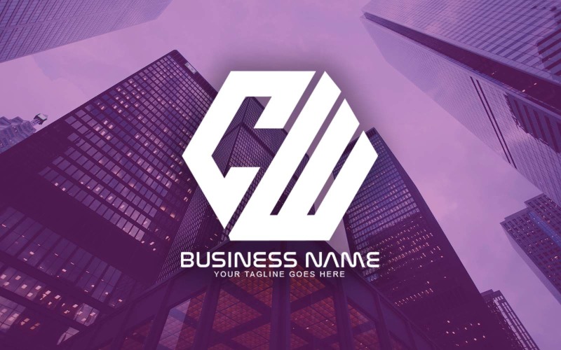 专业的 CW 字母标志设计为您的企业-品牌标识