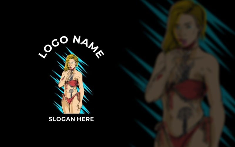 Bikini Girl grafisk logotypdesign