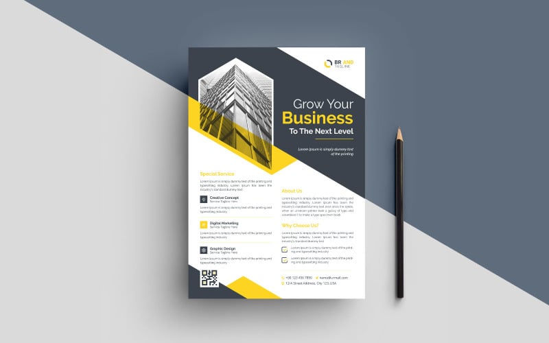 Minimalist Modern Flyer Template #276125 - TemplateMonster