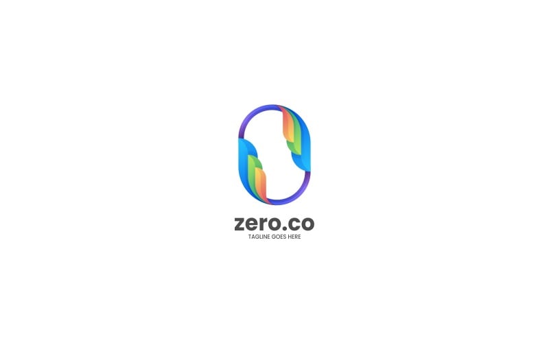 Logo colorato a gradiente zero
