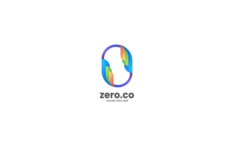 Logo coloré zéro dégradé
