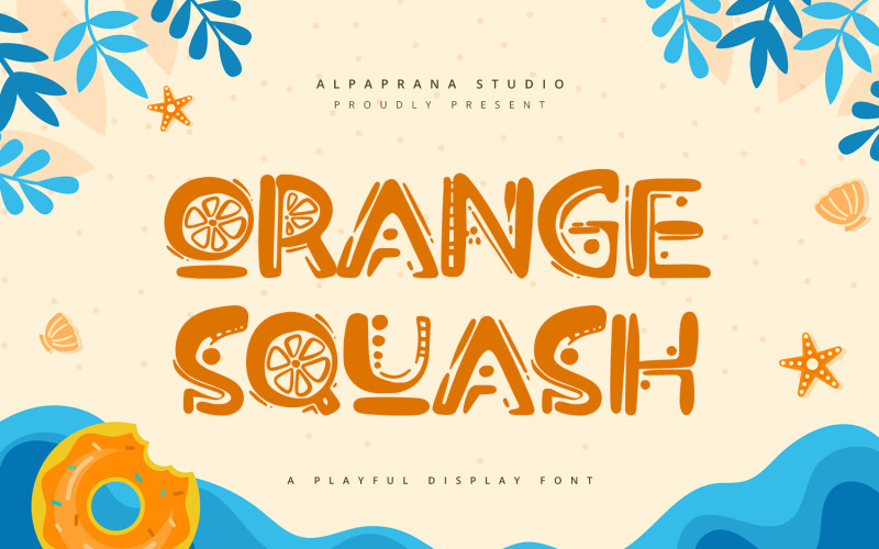 Orange Squash - Verspielte Anzeigeschrift