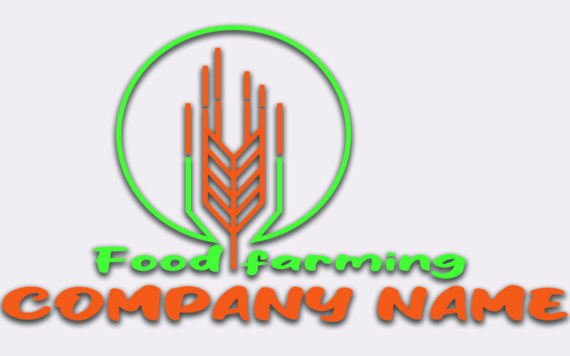 LOGO FERM jordbruksbonde logotyp mall