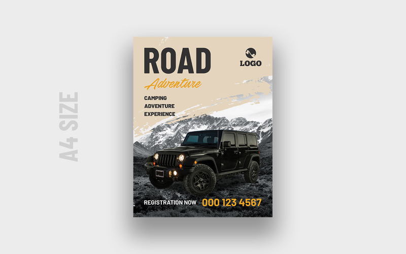 Off-road szórólap sablon v6