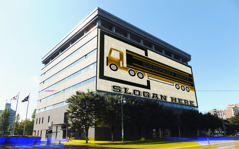 Transport Logo Transport routier, distribution de marchandises et fret