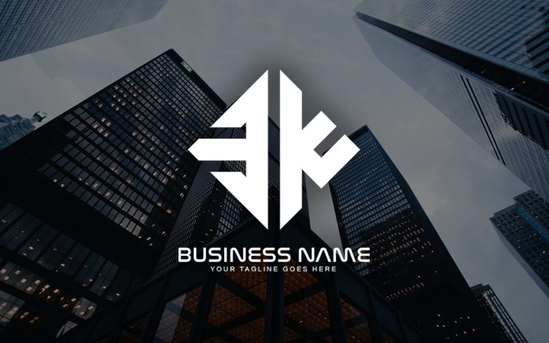 Design professionale del logo della lettera EK per il tuo business - Identità del marchio