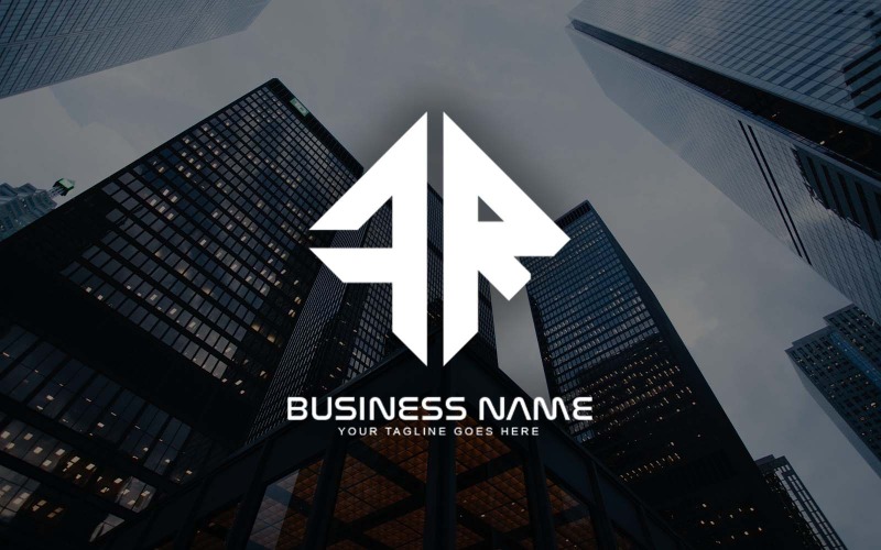 Design profissional de logotipo de letra FR para sua empresa - identidade de marca