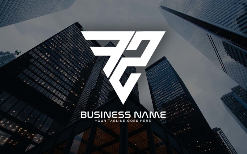 Design profissional de logotipo de letra FZ para sua empresa - identidade de marca