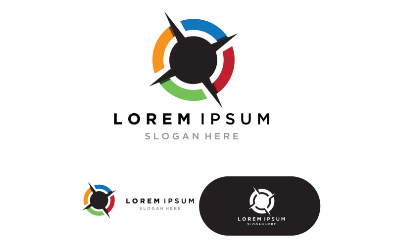 Compas icon.flat illustration de l'icône compas-vecteur compas signe symbole v1