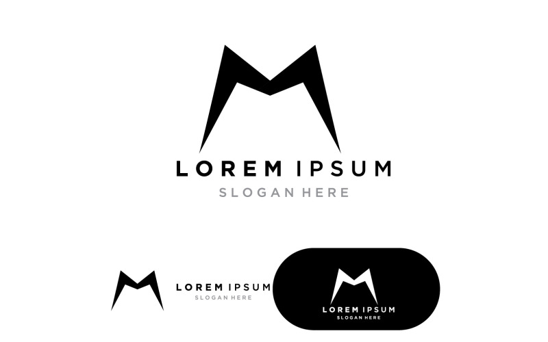 M Letter Logo Template Vektorillustrationsversion 9