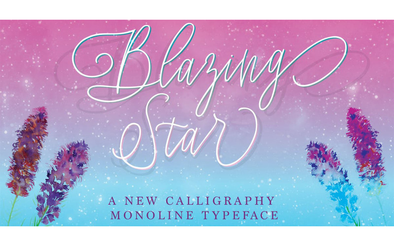 Blazing Star Script Font - Blazing Star Script Font