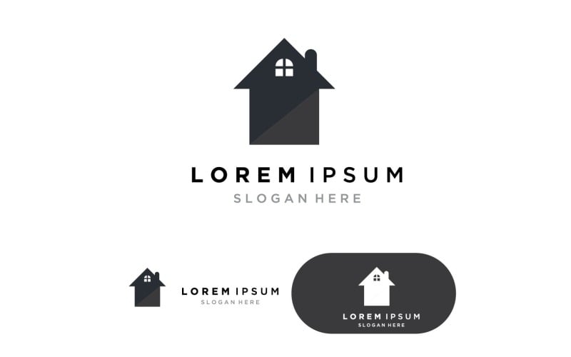 Huis gebouwen logo en symbolen sjabloon v5