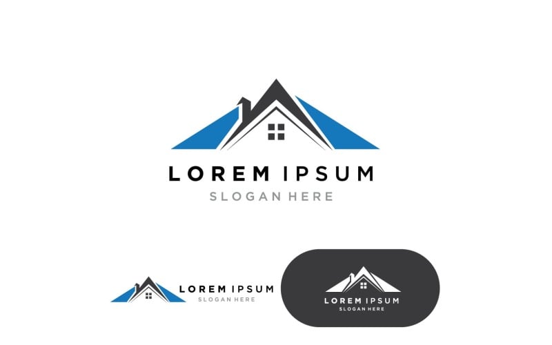 Szablon logo i symboli budynków domowych v7