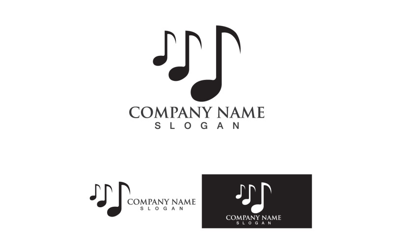 Musique logo casque icône vector design illustration 3