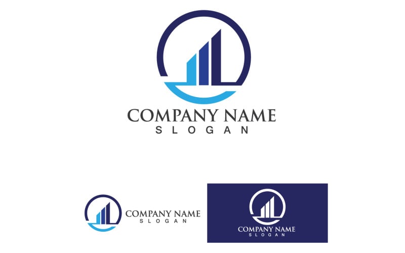 Finanza e marketing Logo aziendale Illustrazione vettoriale 3