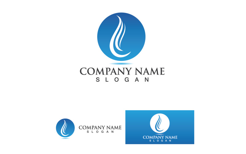 Goccia d'acqua Logo illustrazione vettoriale v10