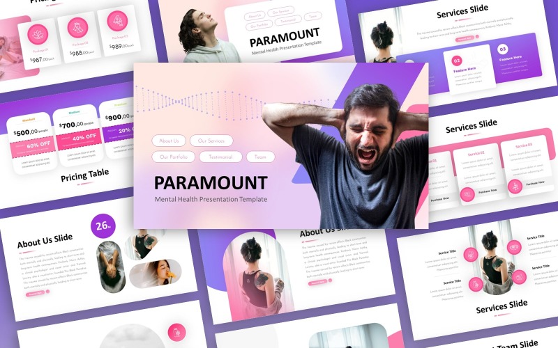 Paramount - Modèle PowerPoint polyvalent pour la santé mentale