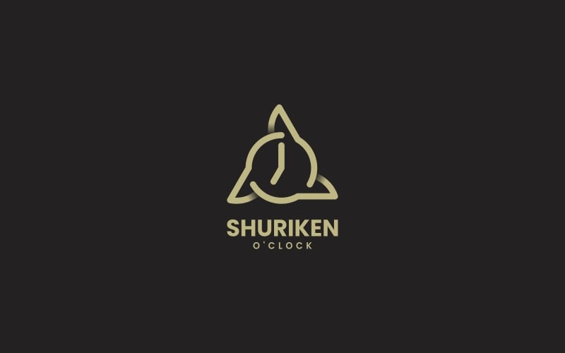 Shuriken Line Art Logo style