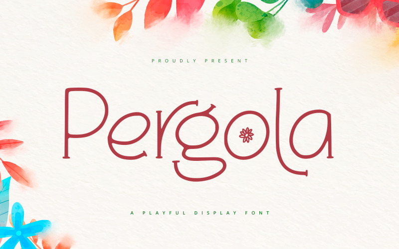 Pergola — zabawna czcionka wyświetlacza