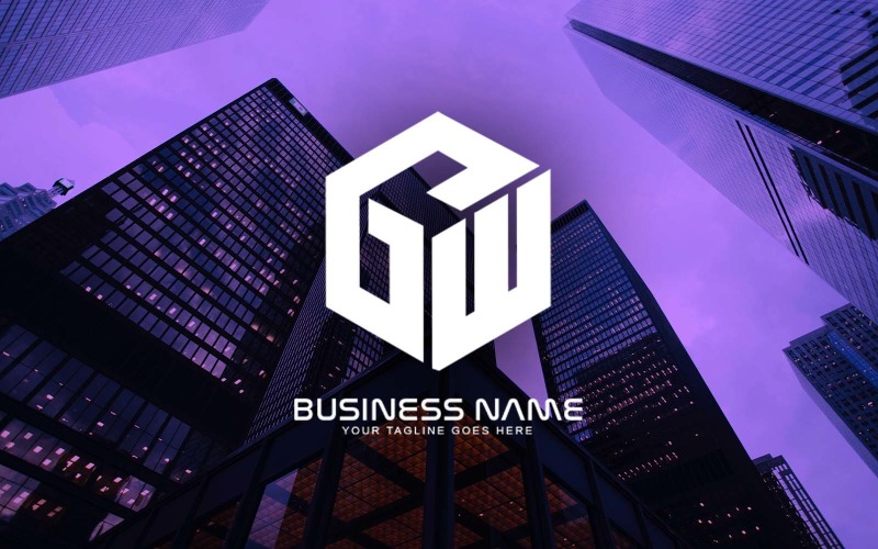 Professionell GW Letter-logotypdesign för ditt företag - varumärkesidentitet