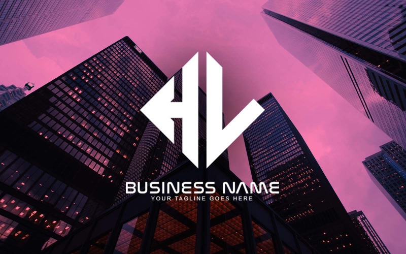 Design de logotipo de letra HV profissional para sua empresa - identidade de marca