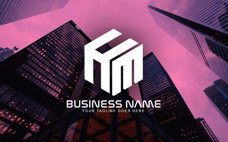 Design professionale del logo della lettera HM per il tuo business - Identità del marchio