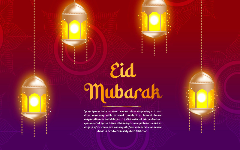 Eid mubarak kaligrafický design, šťastné svátky v arabské kaligrafii s nádherným květinovým vzorem